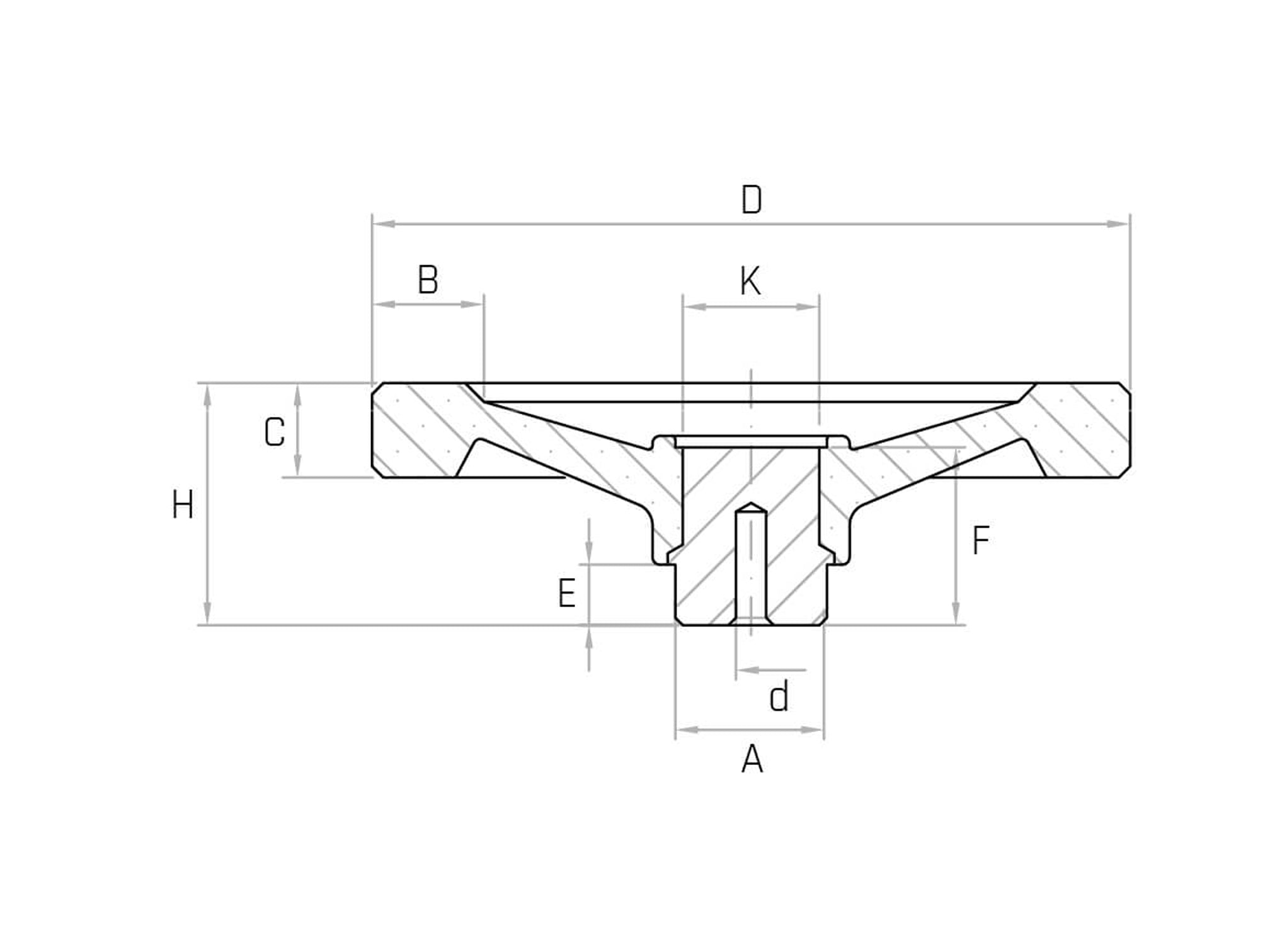 VR2AF Two-spoke handwheel for SPECIAL WORKS - Range VR2AF Two-spoke handwheel for SPECIAL WORKS - Range